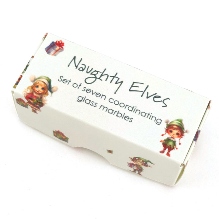Naughty Elves | Mini Box of Marbles for Kids | Cracker Filler | Little Gift