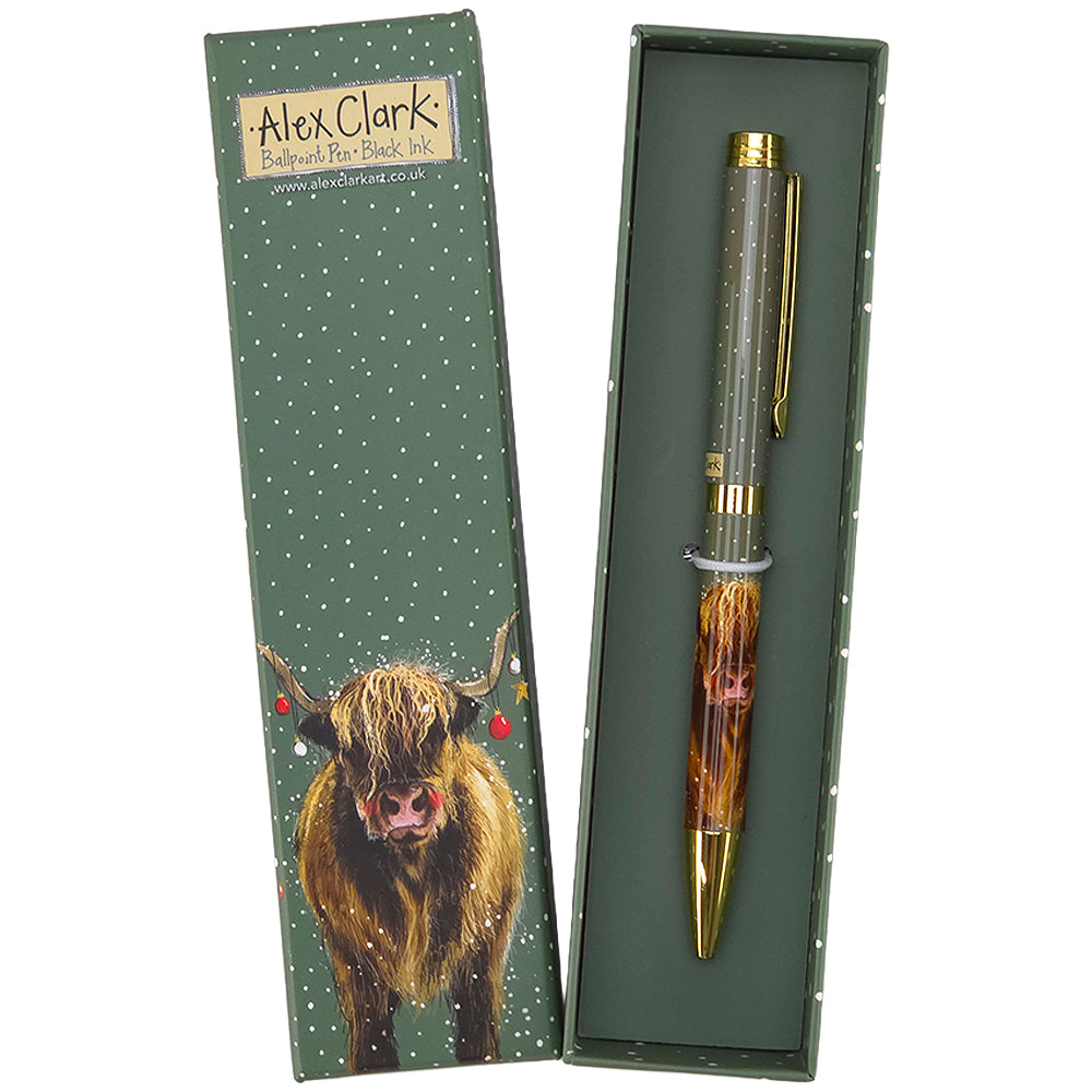 Christmas Highland Cow | Gorgeous Pen | Boxed Gift Idea