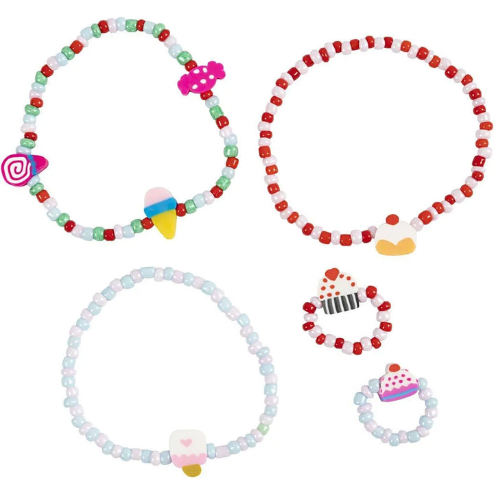 Mini Jewellery Craft Kit for Kids | Making 3 Bracelets & 2 Rings