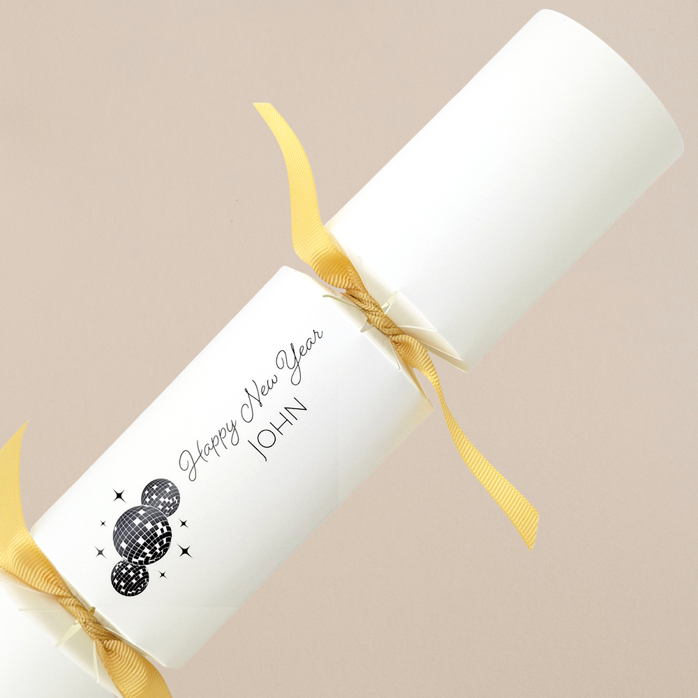Personalised Mirror Ball New Year Crackers Kit | Add Own Names | Minimum 4