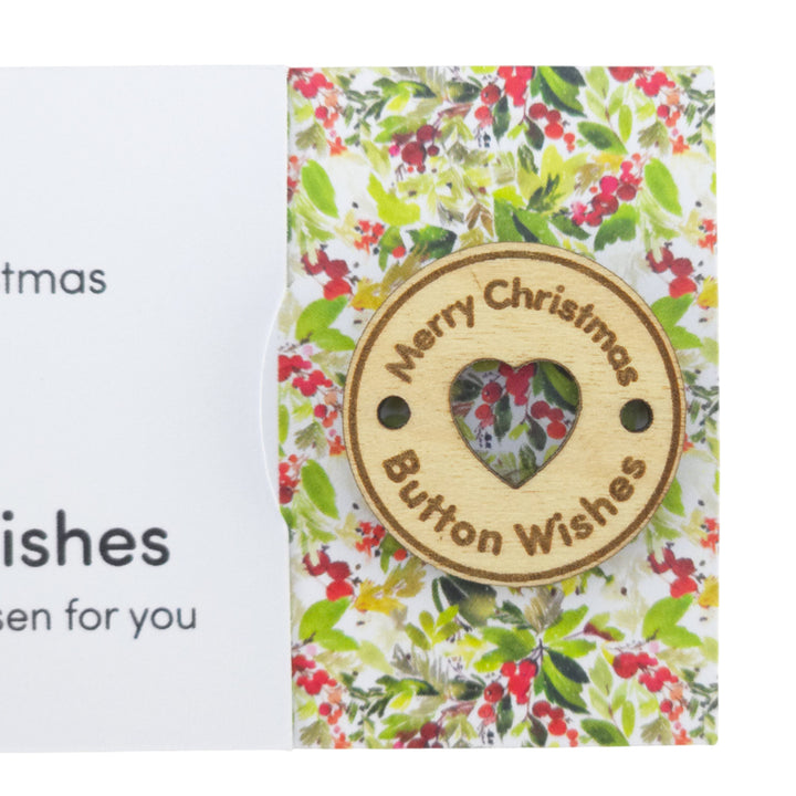 Watercolour Berries | Button Wishes | Merry Christmas | Little Gift Cracker Filler