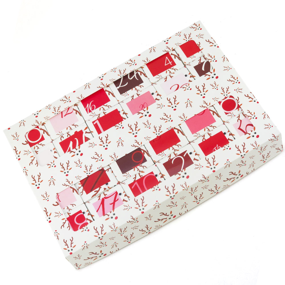 Advent Calendar Making Kit | 24 Cube Boxes & Outer Box | Googly Rudolph
