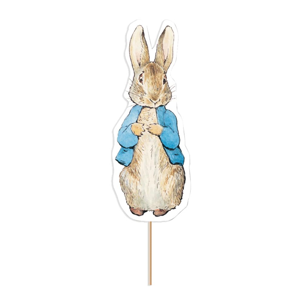 Large 15cm Card Peter Rabbit Cake Topper Decoration | Easter | Double Sided