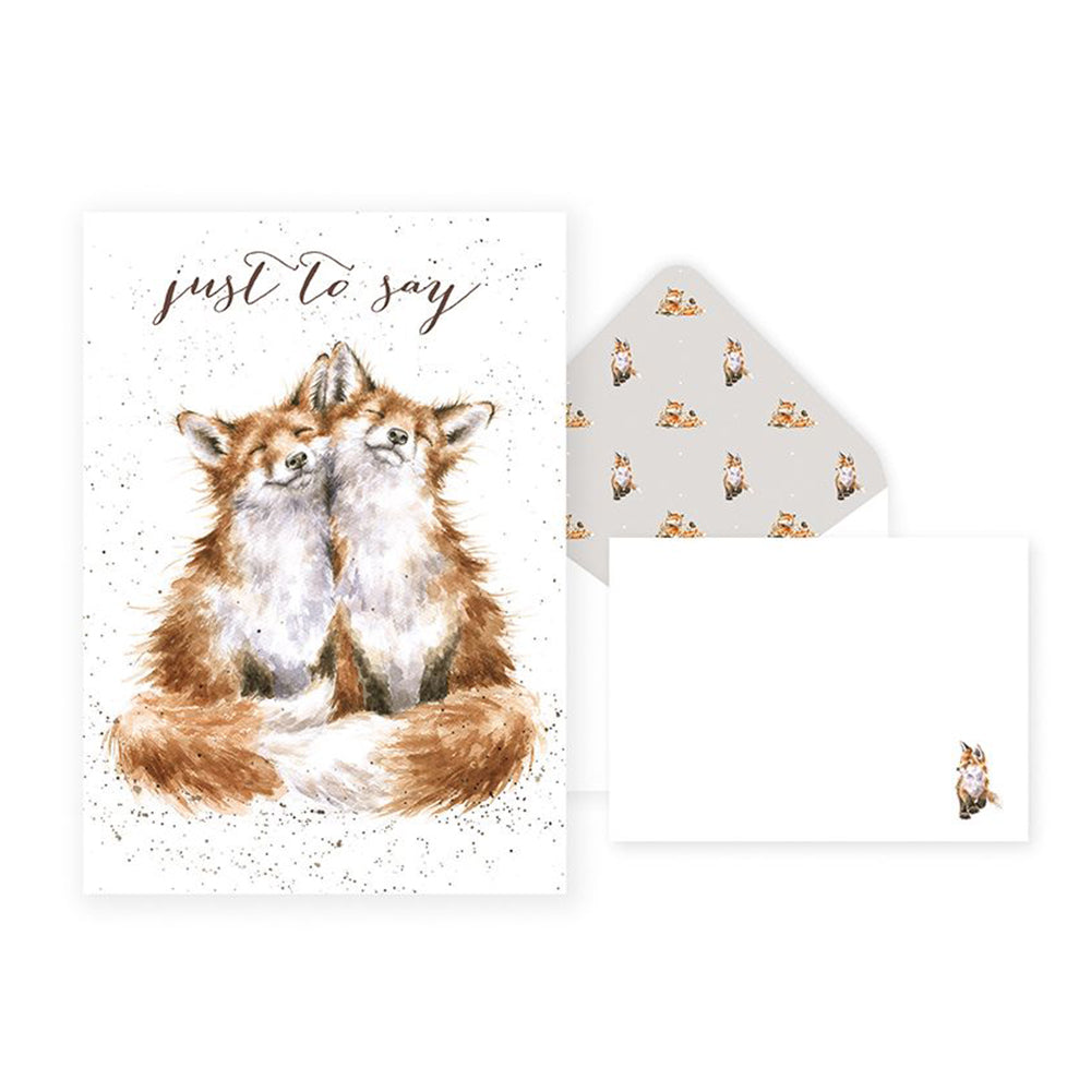 Just to Say Fox Notelets | 8 Cards & Envelopes | Gift Packed | Wrendale Designs