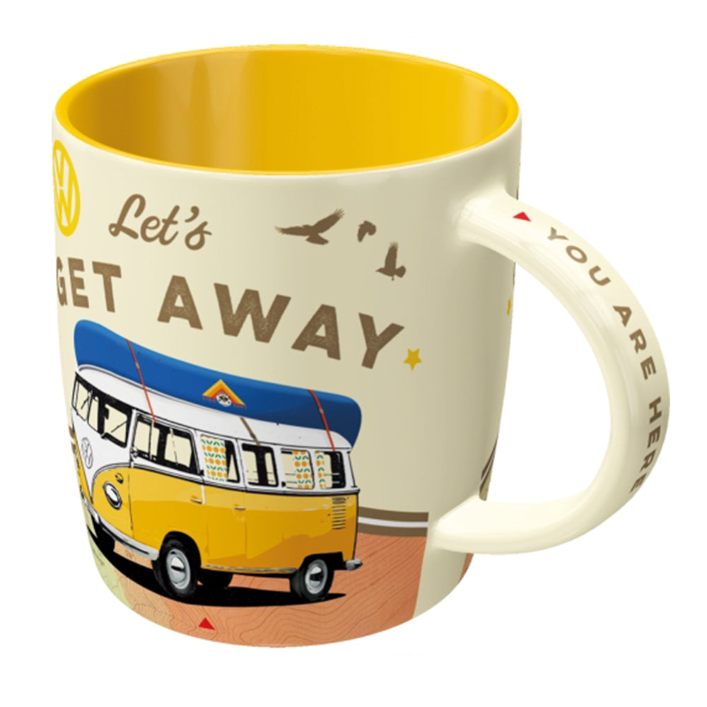 VW Camper Let's Get Away  | Chunky Ceramic Mug