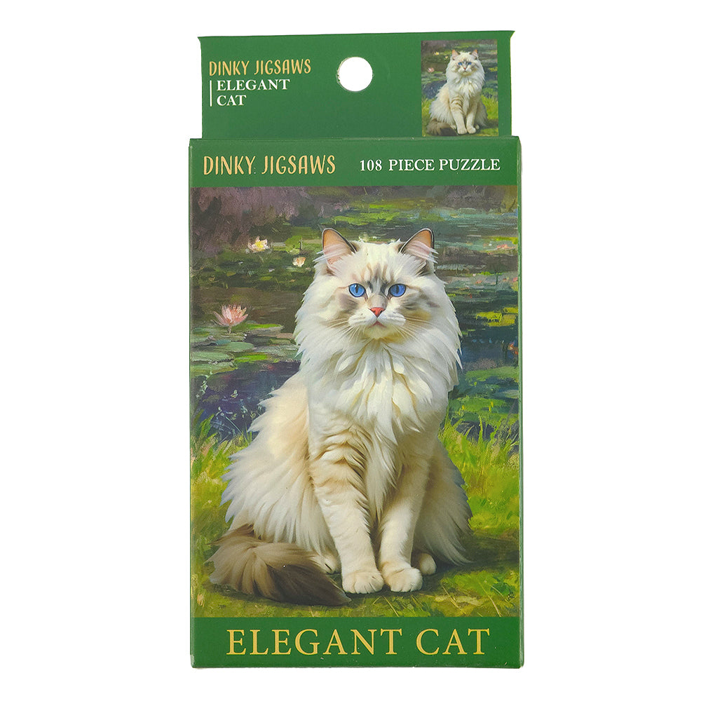 Elegant Cats Dinky Jigsaw Puzzle | 100 Pieces | Little Gift