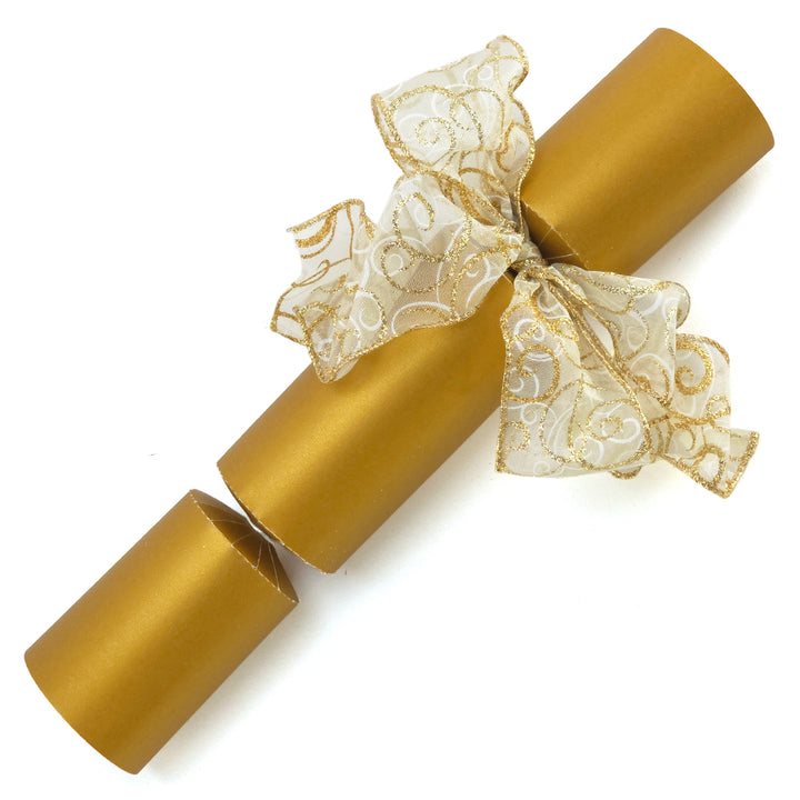 Golden Glitter | Bowfabulous Cracker Making Kit | Makes 8 Large Gold Crackers