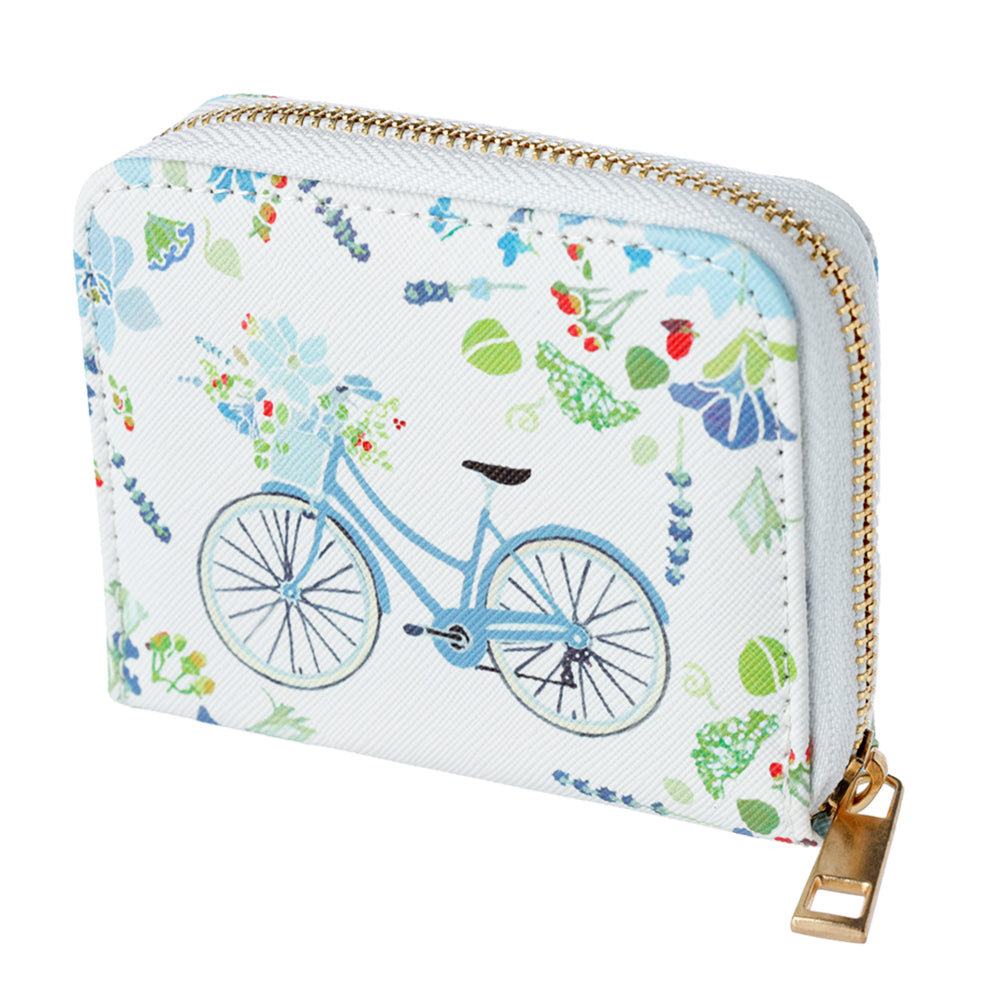 Pretty Blue Floral Zip Around Coin Purse | Julie Dodsworth | Gift for Ladies