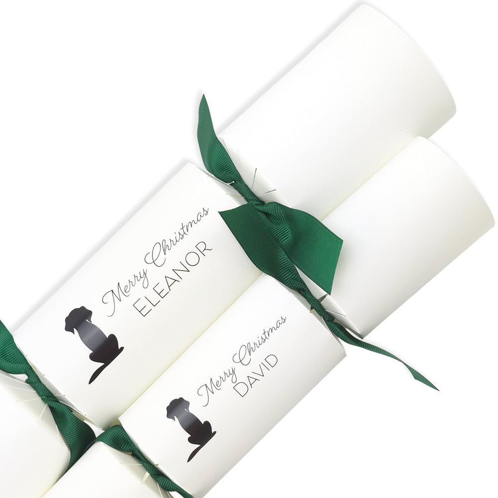 Personalised Dog Silhouette Crackers Craft Kit | Add Your Own Names | Minimum 4