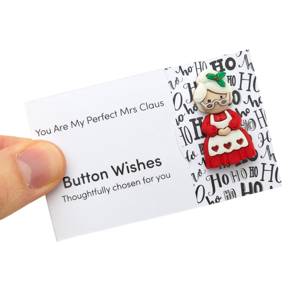 You Are My Perfect Mrs Claus | Christmas | Button Wishes | Mini Cracker Filler