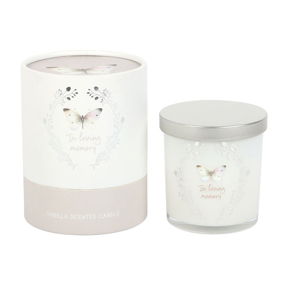In Loving Memory Butterfly | Vanilla Scented Candle | 35hr Burn | Remembrance