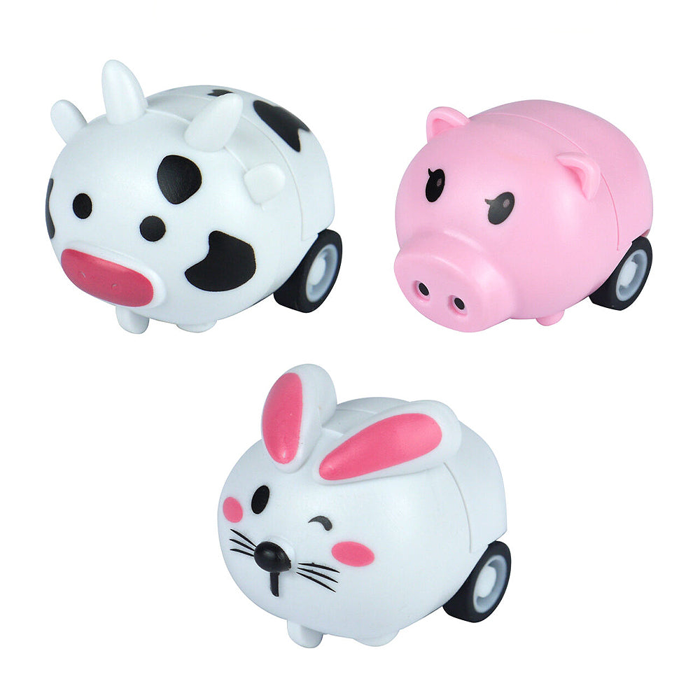 Cute Farm Animal Pull Back Toy | One at Random | Little Gift | Cracker Filler