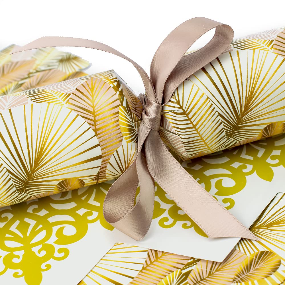 Rose &amp; Gold Palms | Cracker Making Craft Kit | Makes 6 Standard Crackers