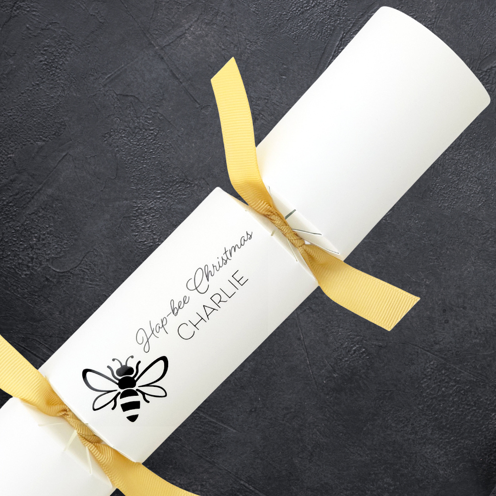 Personalised Hap-bee Christmas Crackers Kit | Add Your Own Names | Minimum 4