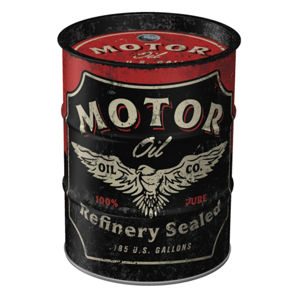 Motor Oil Vintage Design Money Box - 12cm