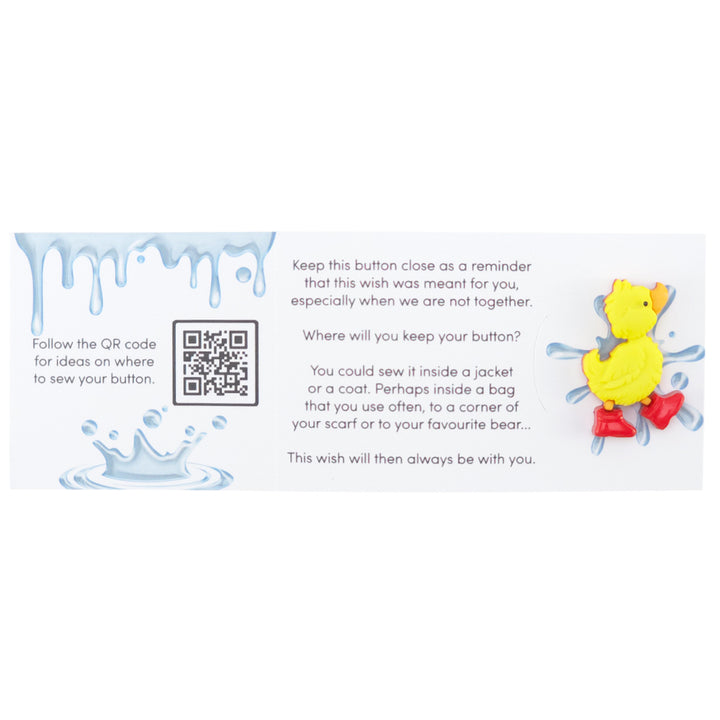 You Drive Me Quackers | Duck | Button Wishes Sew On Token | Cracker Filler
