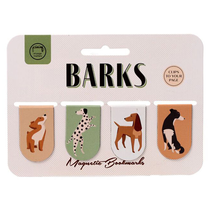 Barking Dogs | Magnetic Bookmarks | Set of 4 | Little Gift