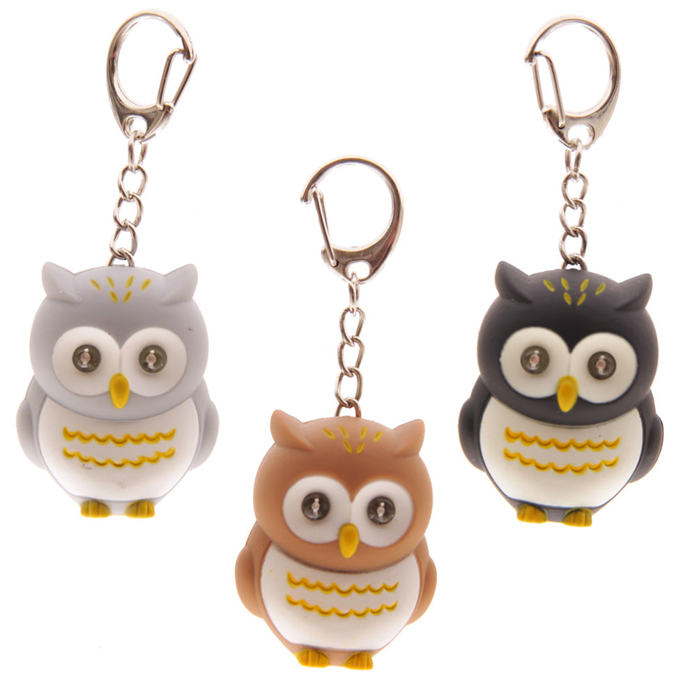 Owl Keyring | LED Torch & Hooting Sound | Single | Little Gift | Cracker Filler