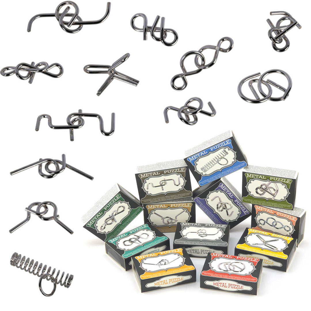 Assorted Mini Metal Puzzles in Boxes | Little Gift | Cracker Filler