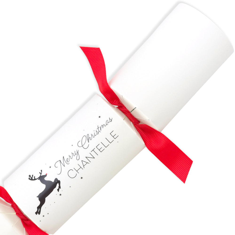 Personalised Rudolph Silhouette Crackers Kit | Add Your Own Names | Minimum 4