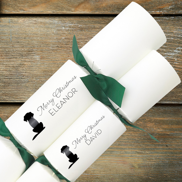 Personalised Dog Silhouette Crackers Craft Kit | Add Your Own Names | Minimum 4