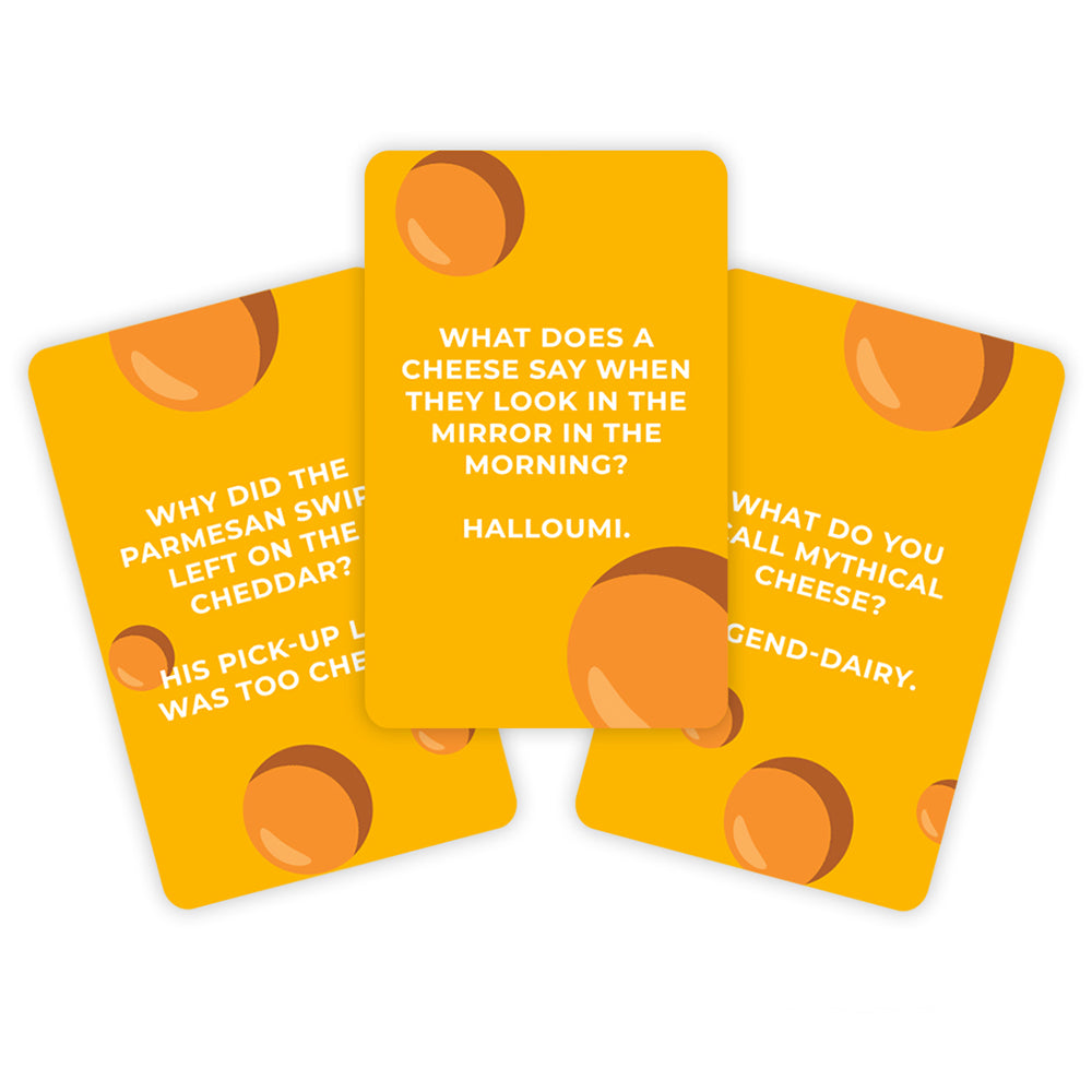 Cheesy Jokes | Chunky Pack of 100 Joke Cards | Table Game | Gift Idea