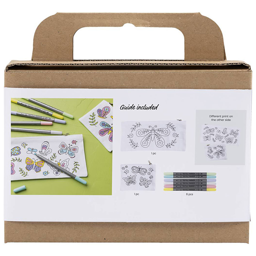 Butterflies | Fabric Painting Kit | Textile Pen Markers | Complete Kids Craft Kit