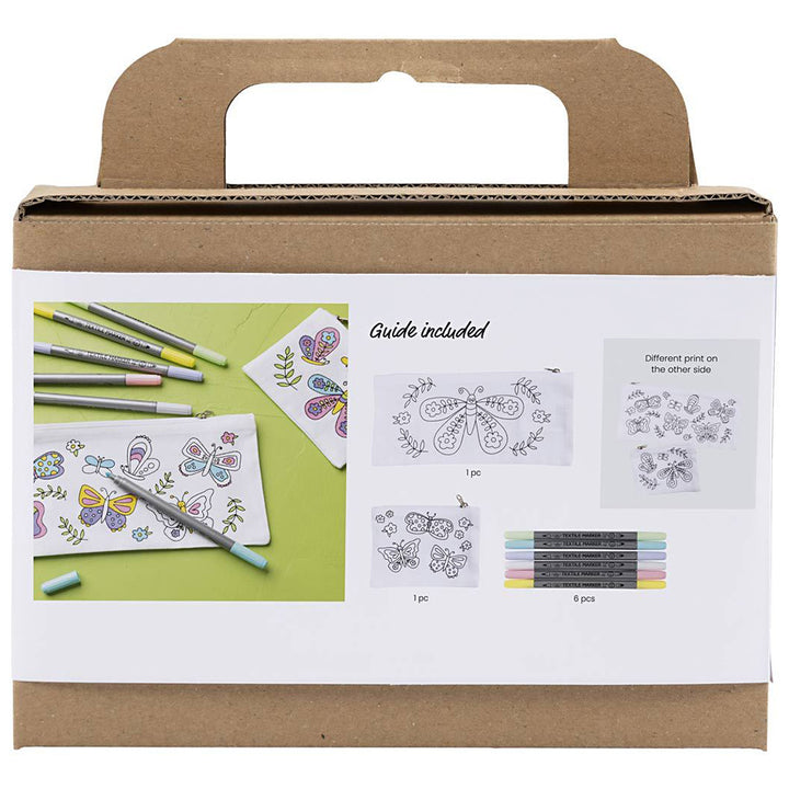Butterflies | Fabric Painting Kit | Textile Pen Markers | Complete Kids Craft Kit