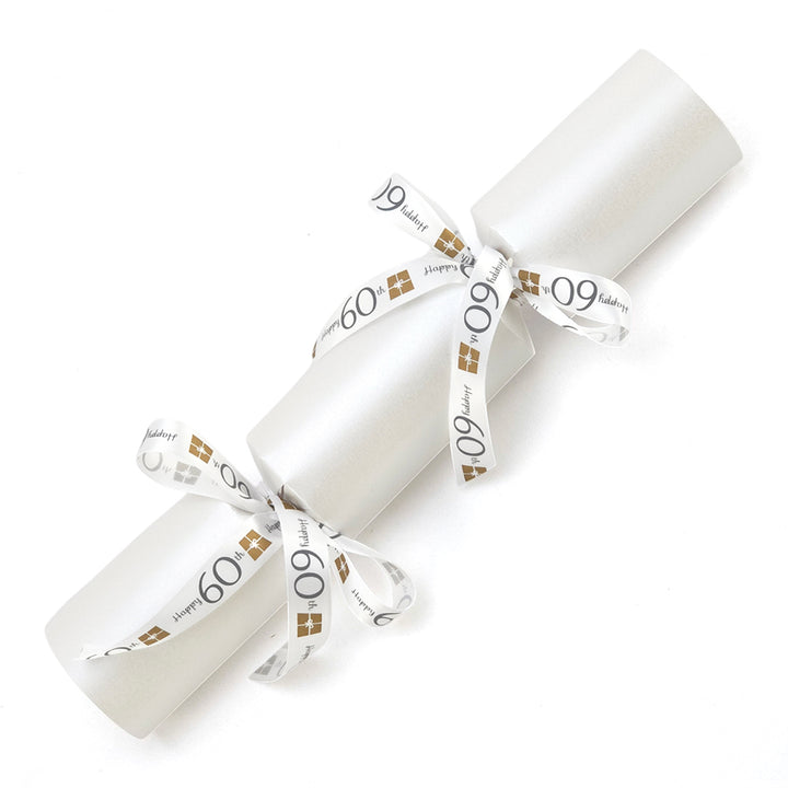 Milestone Birthday Complete Craft Kit &amp; Ribbon | 4 Standard Pearl White Crackers