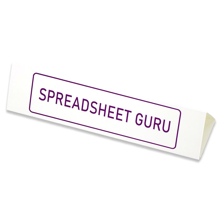 Spreadsheet Guru | Large Desk Sign | Office Banter | Mini Gift