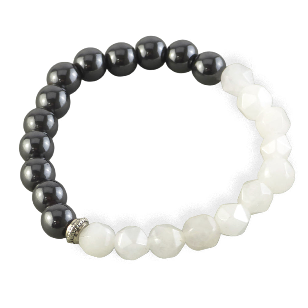 Clarity | Faceted Rock Quartz & Magnetic Bead Bracelet | Little Gift | Cracker Filler
