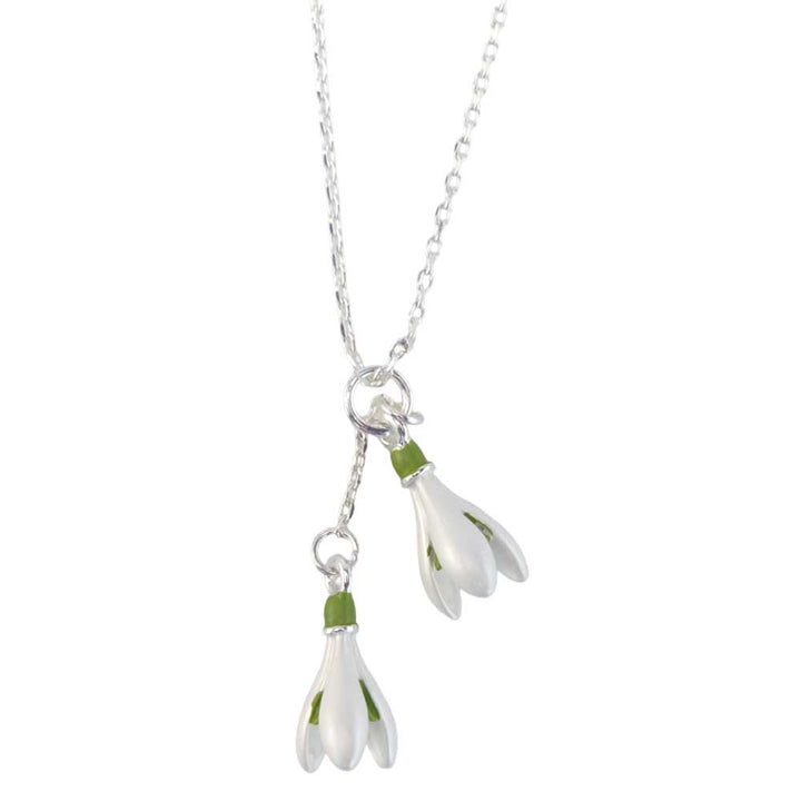 White Lily of the Valley Necklace | Pendant on Chain | Little Gift | Cracker Filler
