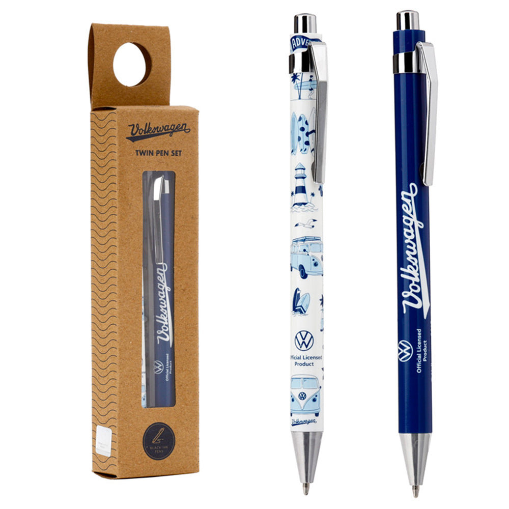 Blue Volkswagen Camper Pens | Twin Pen Set | Boxed Gift for Men