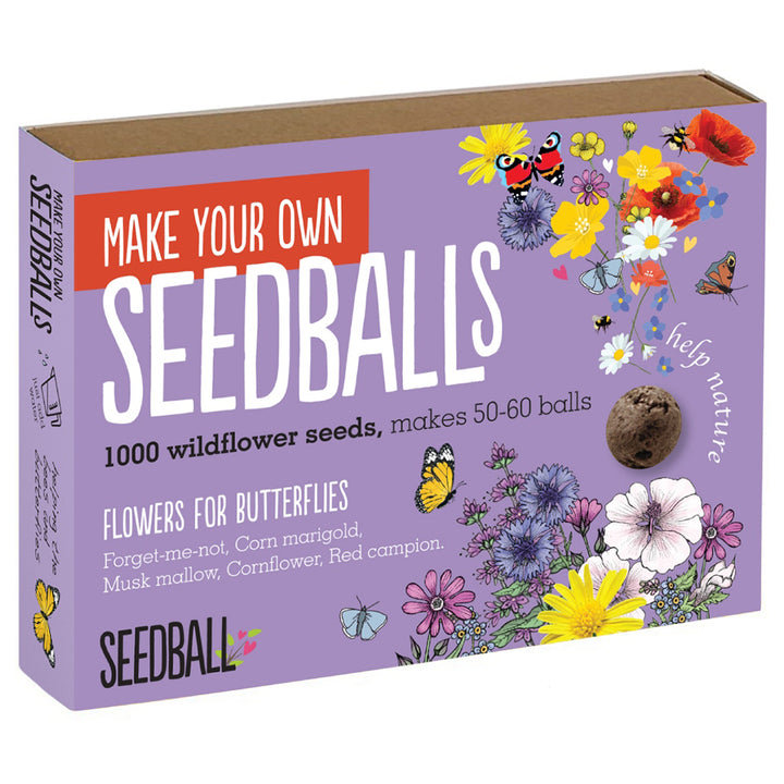 Make Your Own Seedballs Craft Kit | Flowers for Butterflies | Makes 50-60 Balls