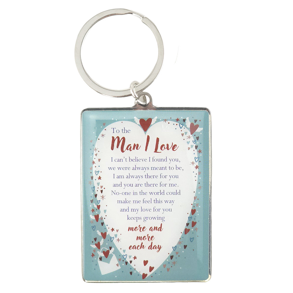 The Man I Love | Lovely Verse | Metal Keyring | Little Gift | Cracker Filler