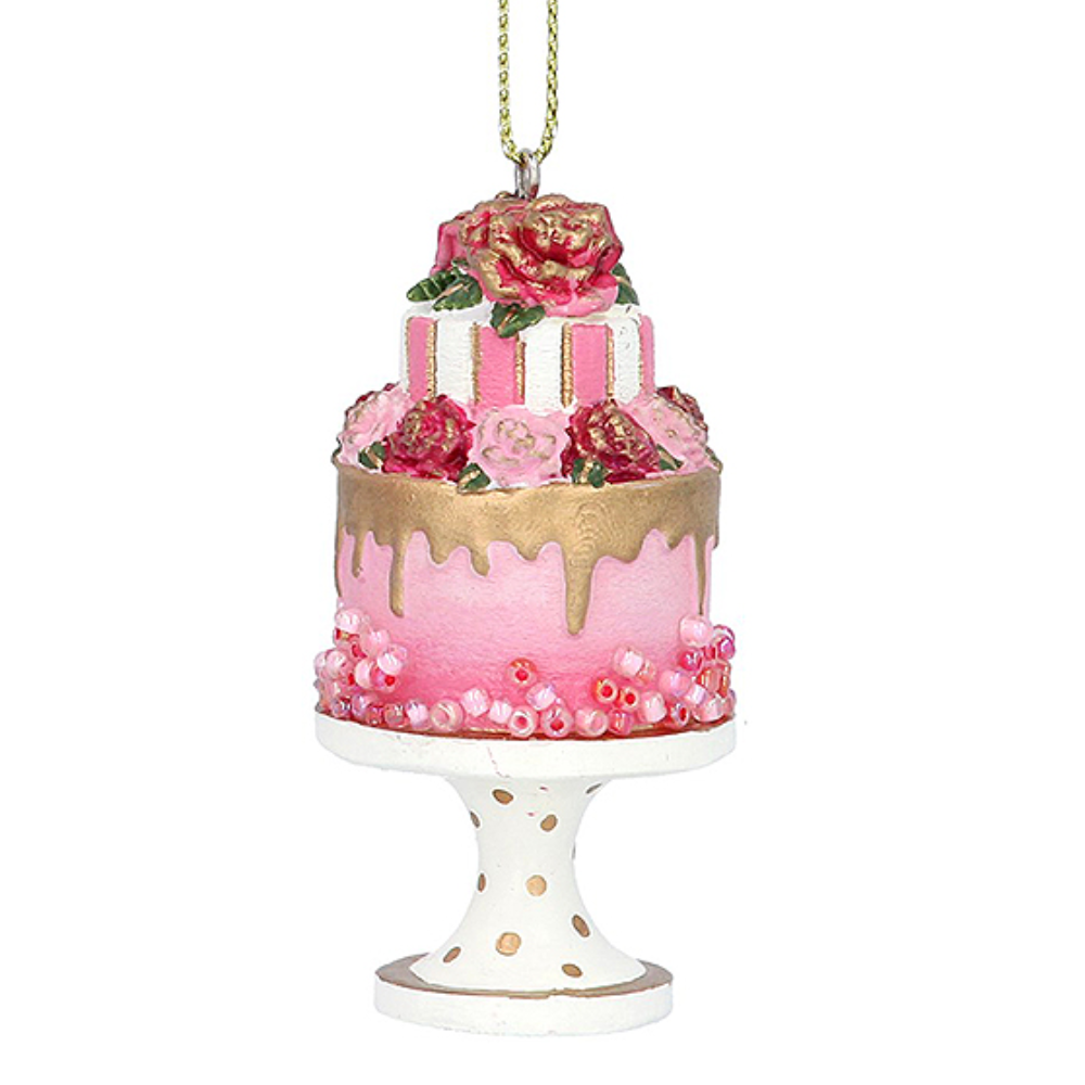 White Base | Afternoon Tea Cake Hanging Ornament | Cracker Filler | Mini Gift
