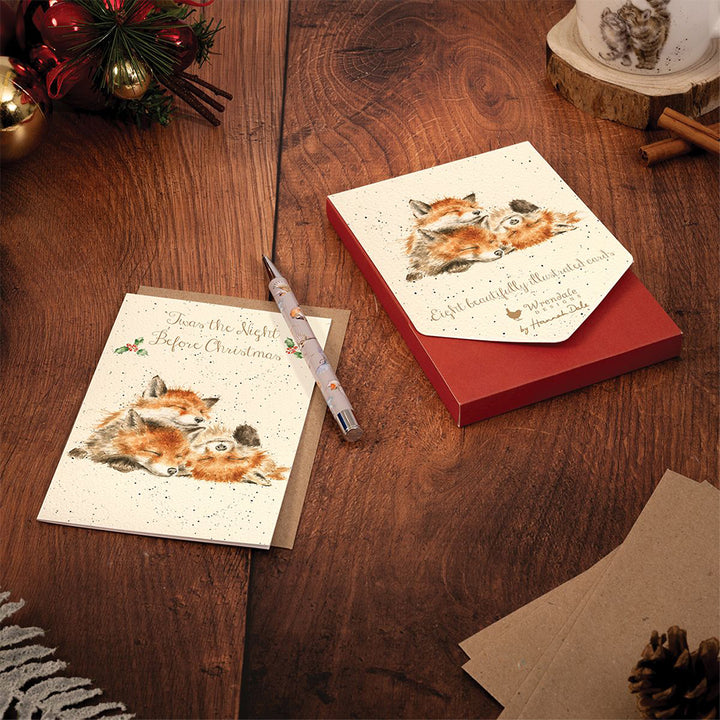 The Night Before Christmas | Fox Cubs | 8 Christmas Cards | Wrendale Designs