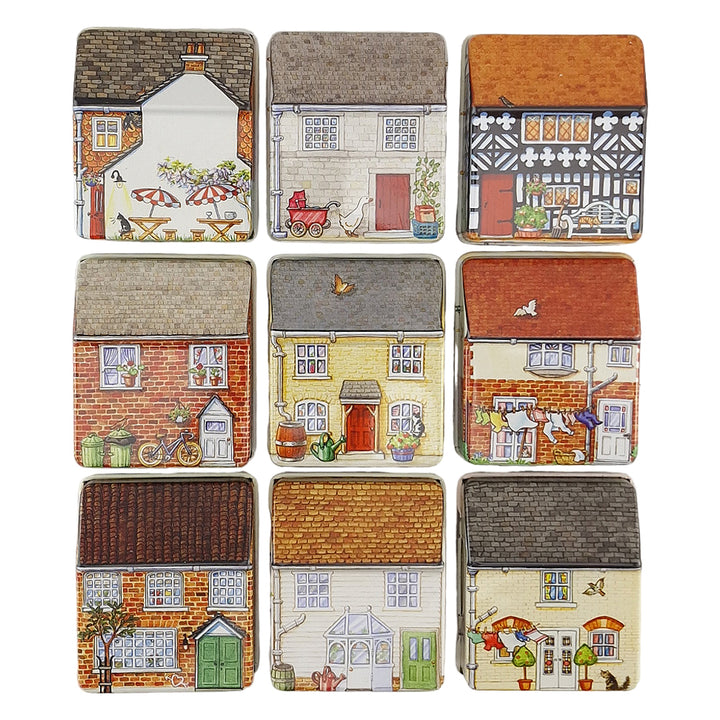 Single Little Cottage Tin | Print Inside &amp; Outside | Mini Gift | Cracker Filler