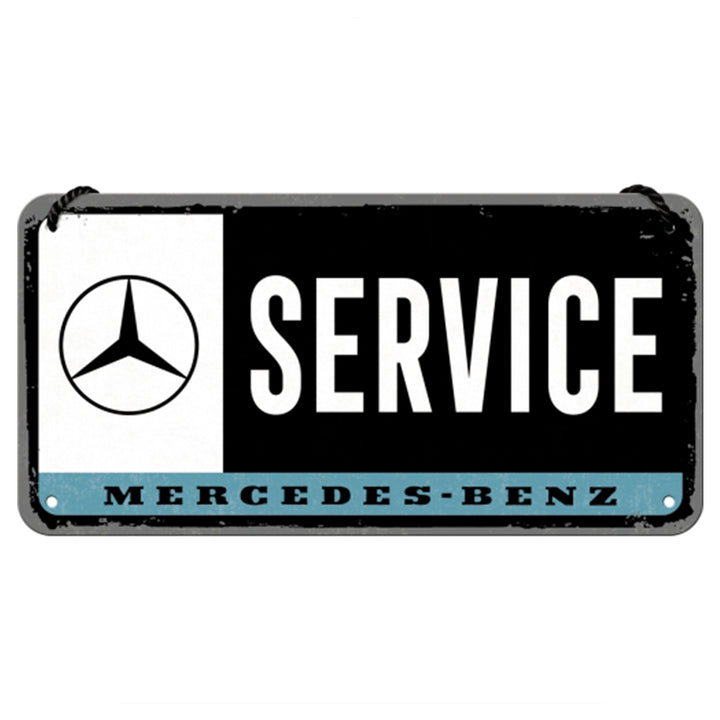 Mercedes Benz Service Vintage Design Hanging Sign | 20x10cm