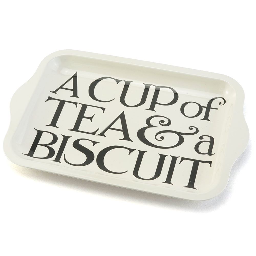 A Cup Of Tea & A Biscuit | Tinware Tray | 24 x 16cm | Emma Bridgewater Gift