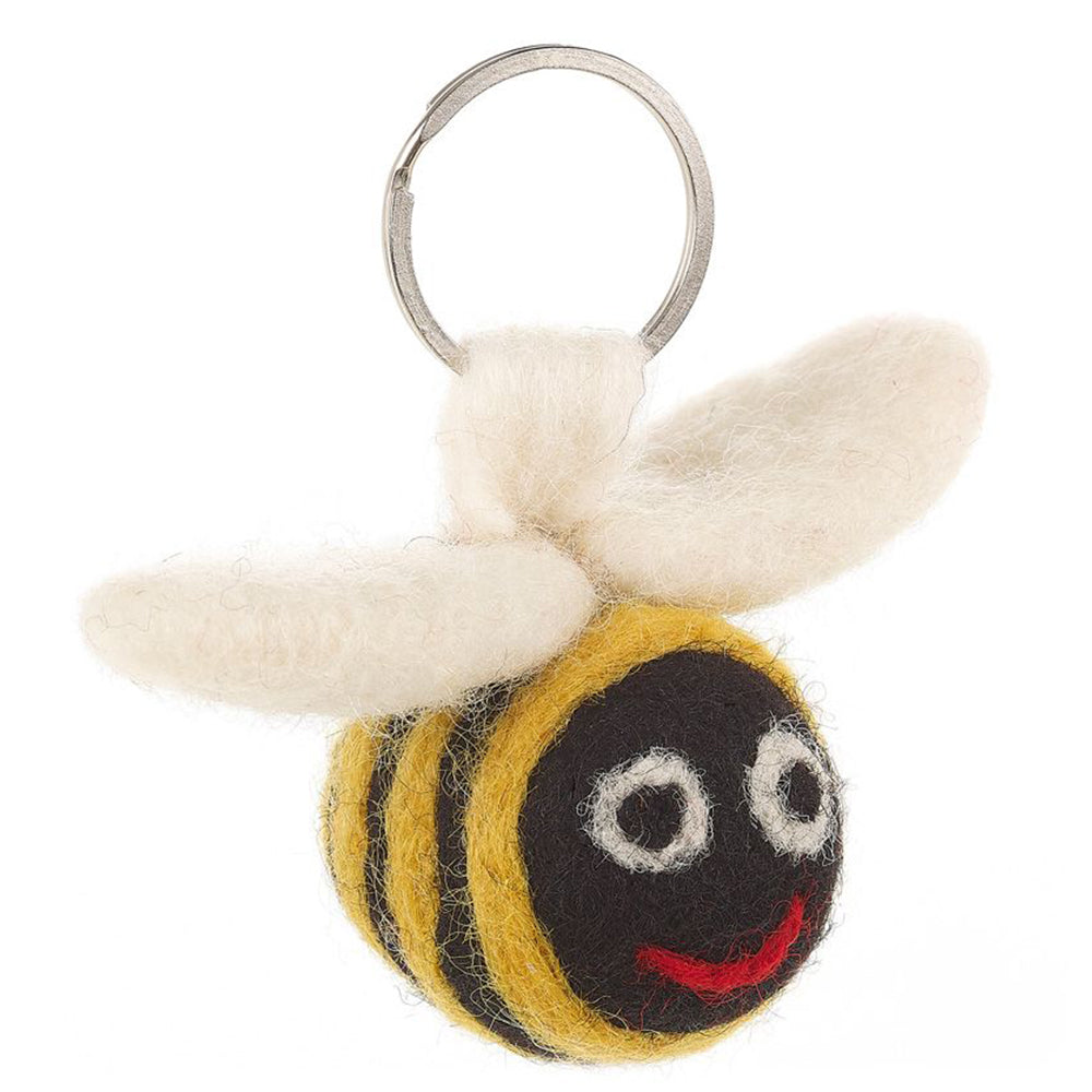 Felt Buzzy Bee Keyring | Handmade Fairtrade | Little Gift | Cracker Filler