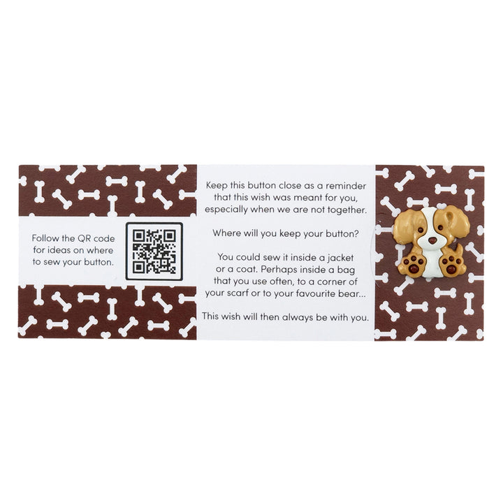 Best Dog Dad | Button Wishes Sew On Token | Little Gift | Cracker Filler