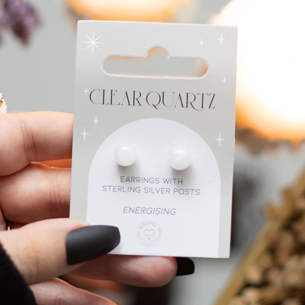 Clear Quartz Crystal Earrings | Energising | Little Gift | Cracker Filler
