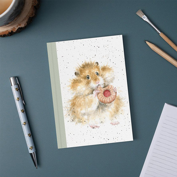 Jammie Dodger Munching Hamster | A6 Notebook | Wrendale Designs