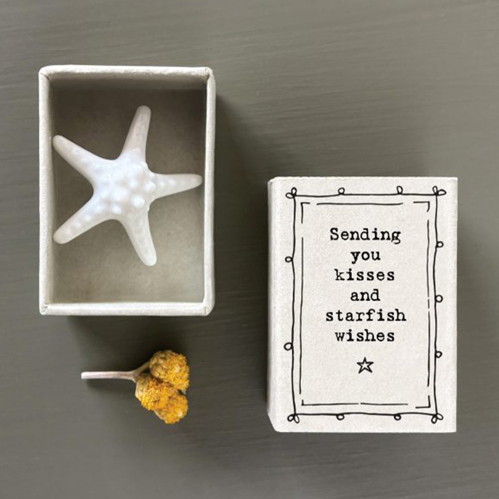 Sending You Kisses &amp; Starfish Wishes | Porcelain Starfish | Cracker Filler Gift