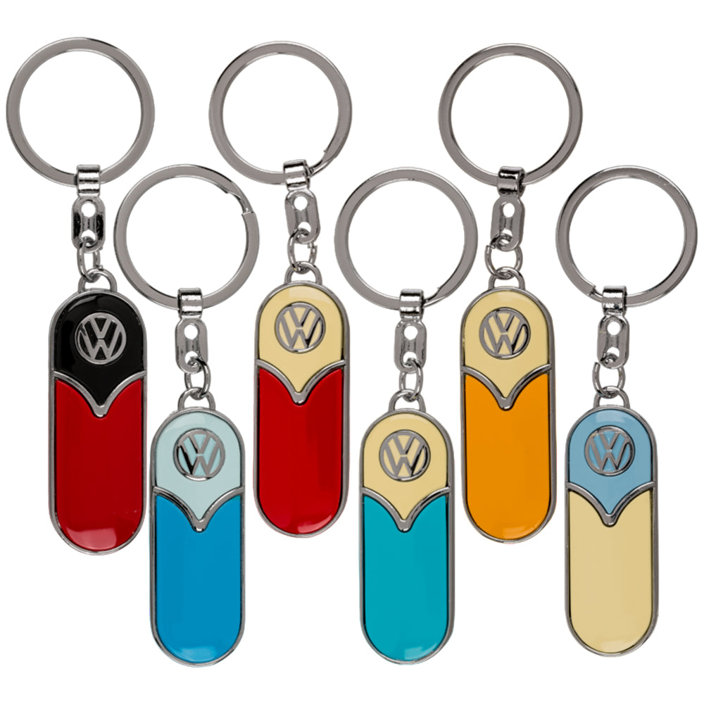 Slim VW Beetle Badge | Metal Keyring | Little Gift | Cracker Filler
