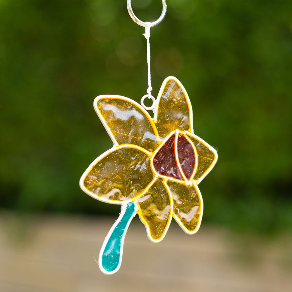 Daffodil | Hanging Glass Suncatcher | Pretty Gift for Ladies