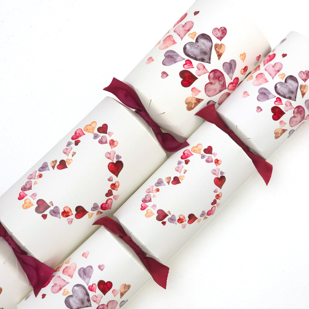 Watercolour Hearts | Cracker Making Craft Kit | Make & Fill Your Own