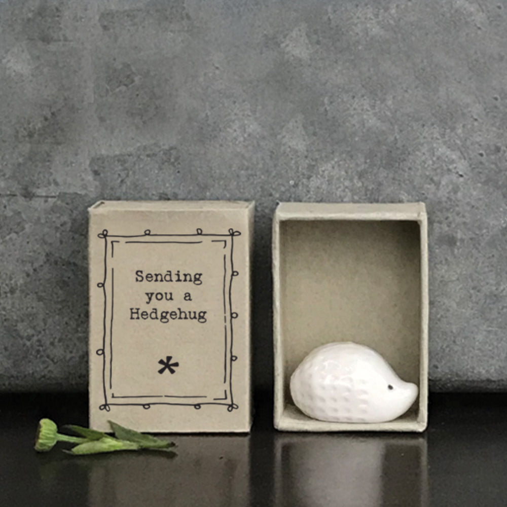 Sending You a Hedgehug | Ceramic Hedgehog | Matchbox Little Gift | Cracker Filler