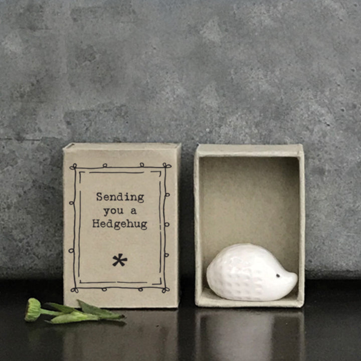 Sending You a Hedgehug | Ceramic Hedgehog | Matchbox Little Gift | Cracker Filler